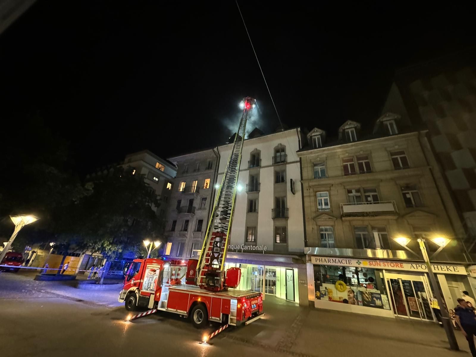 Incendie dans un immeuble du centre-ville de Fribourg