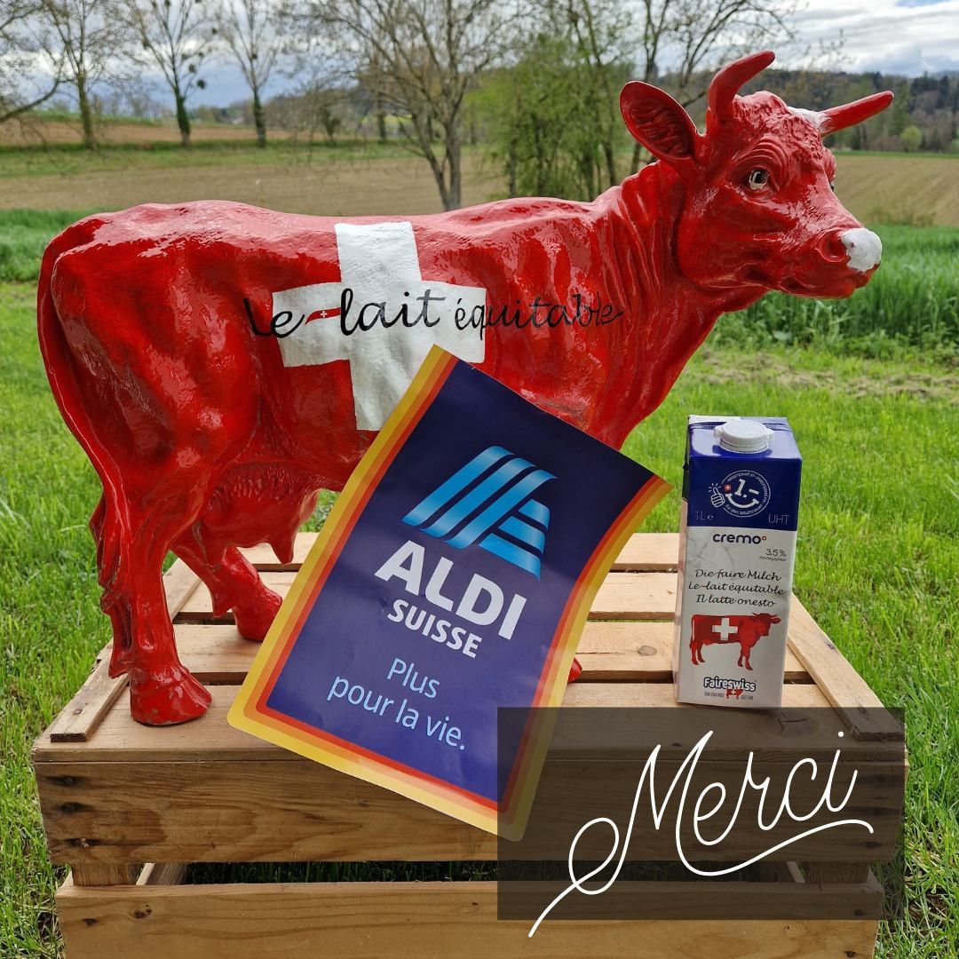 Le lait équitable Faireswiss a fait son entrée chez Aldi!