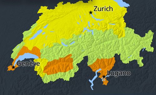 Les bords du Léman et le Valais central en alerte canicule