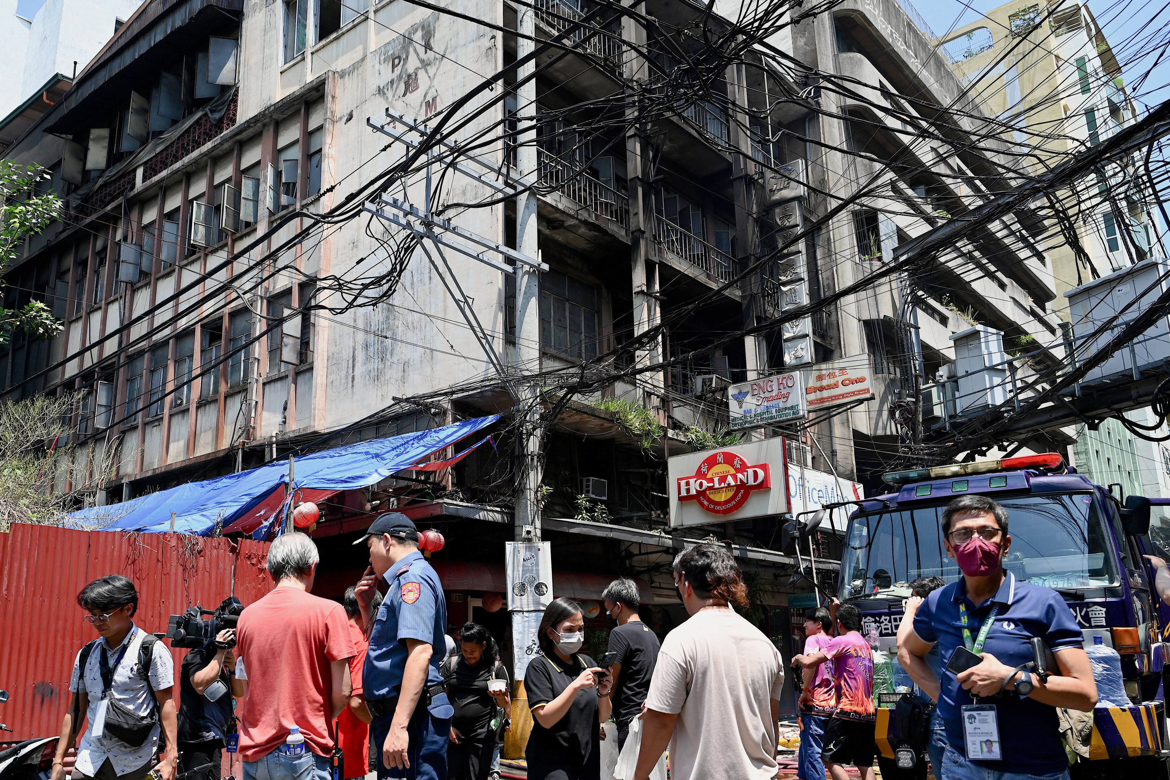 Prisonniers des flammes dans le quartier chinois de Manille