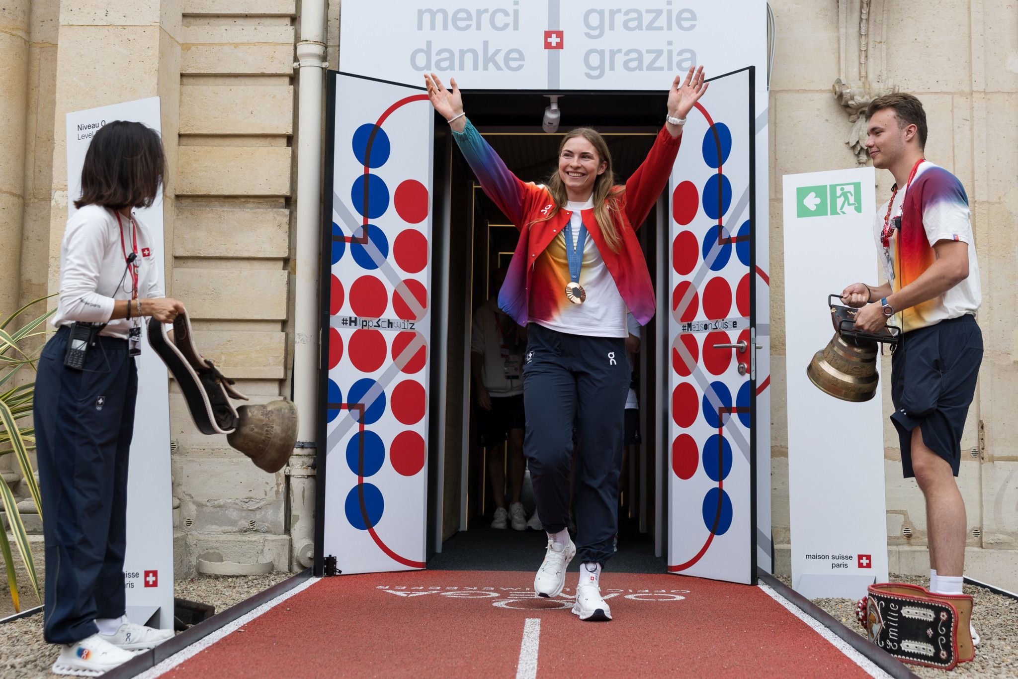 Zoé Claessens a fêté sa médaille à la Maison Suisse