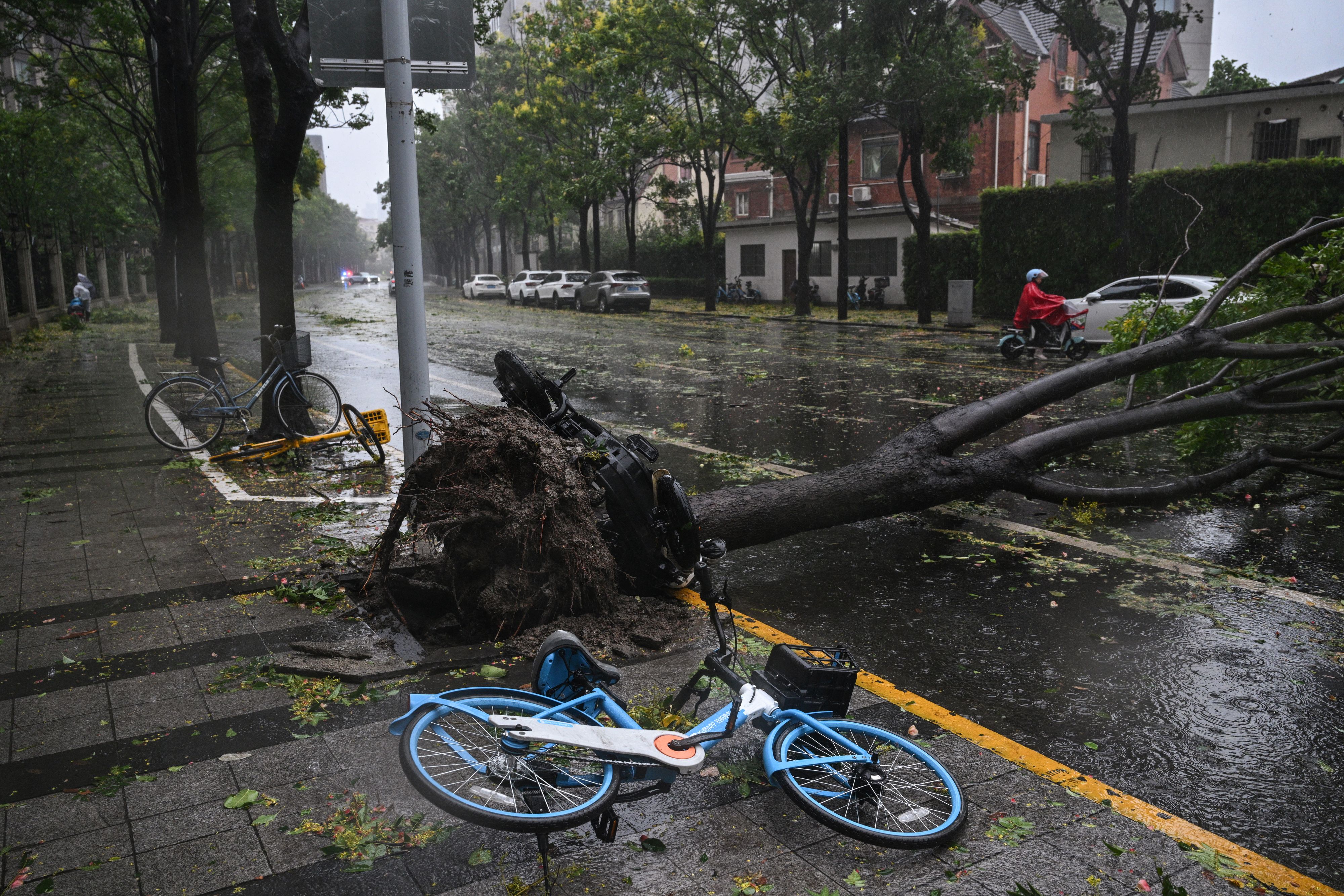 Alerte rouge à Shanghai, frappée par son plus fort typhon en 75 ans