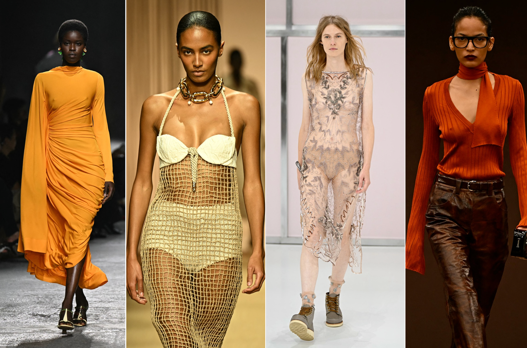 Tendances à Milan: la vie en orange et toutes culottes dehors