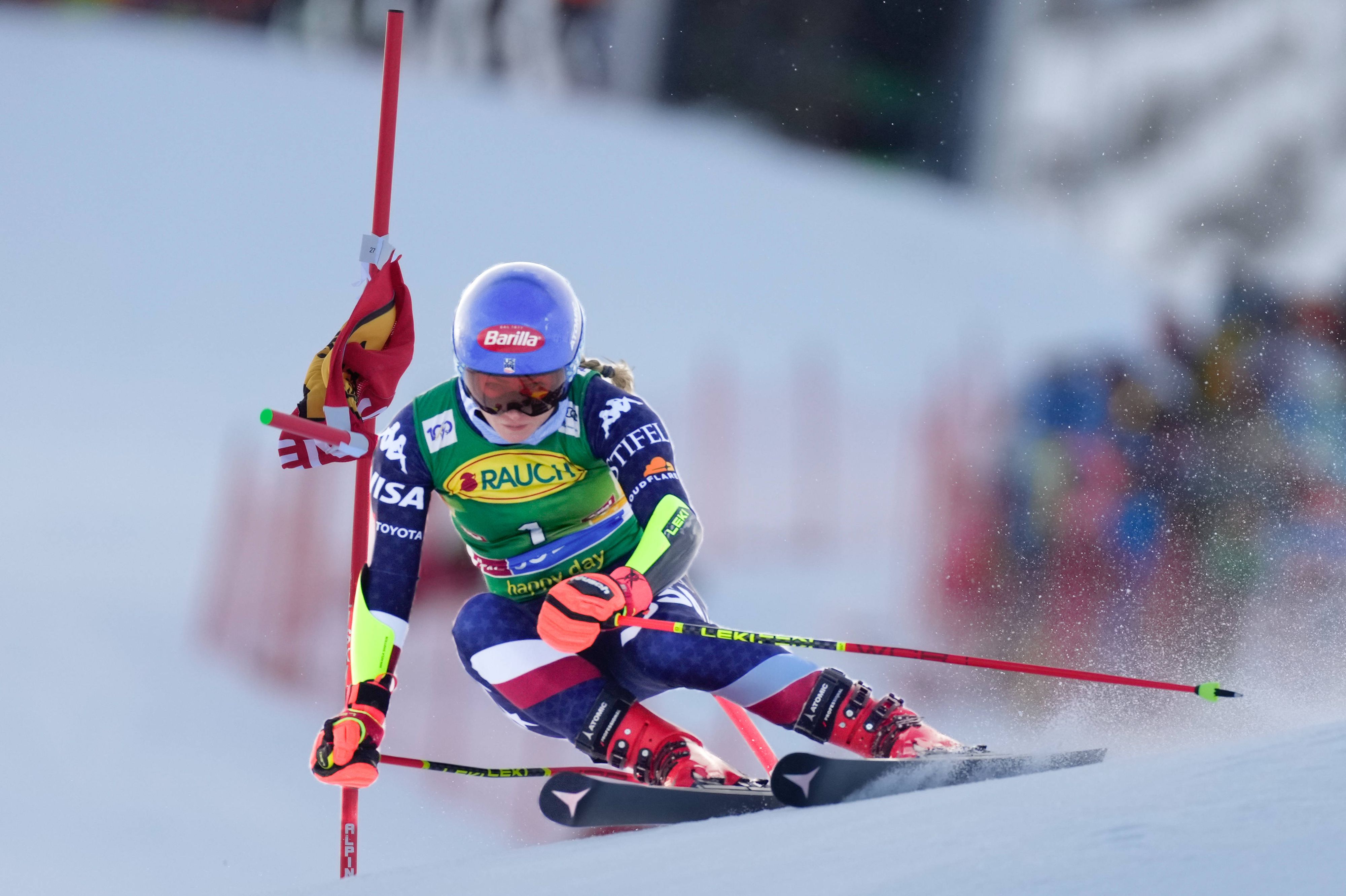 Mikaela Shiffrin en tête après la première manche